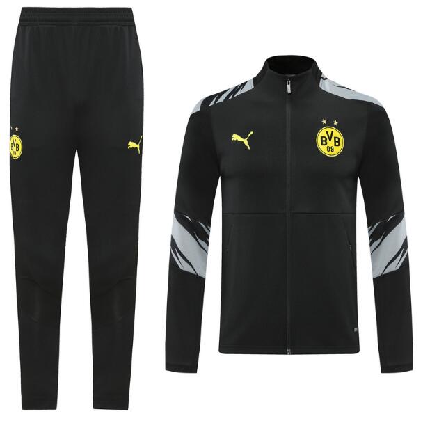 Dortmund Black Grey Training Kits Jacket with Trouser 2020/21